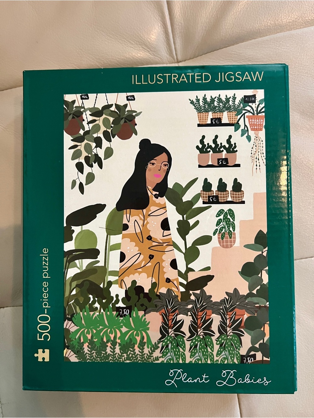 Illustrated Jigsaw Plant Babies 500-Piece Puzzle - Teal Box